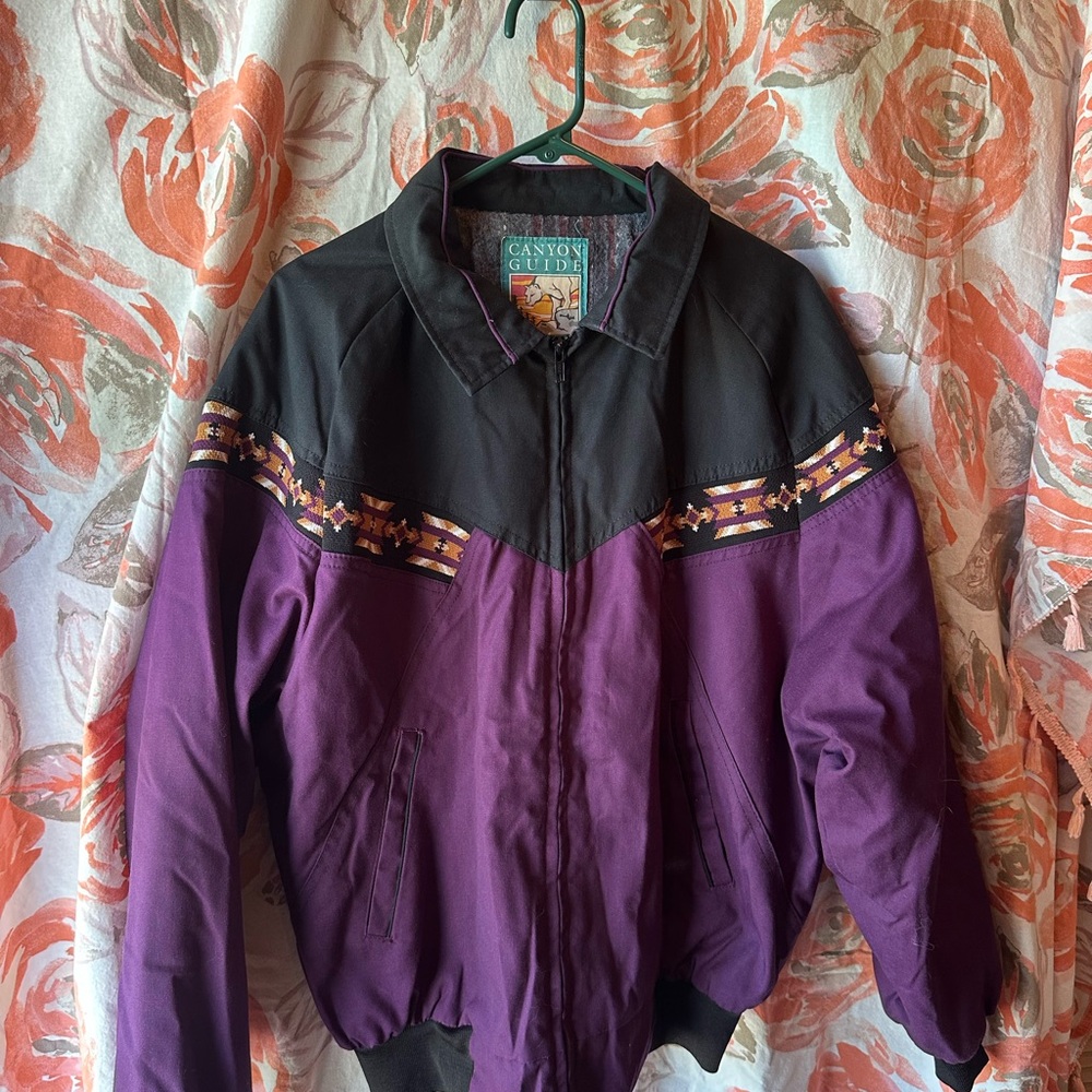 Women's Purple and Black Utility Jacket